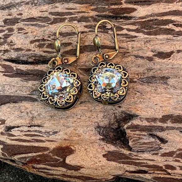 Handcrafted earrings with Swarovski crystal - Picture 2 of 7